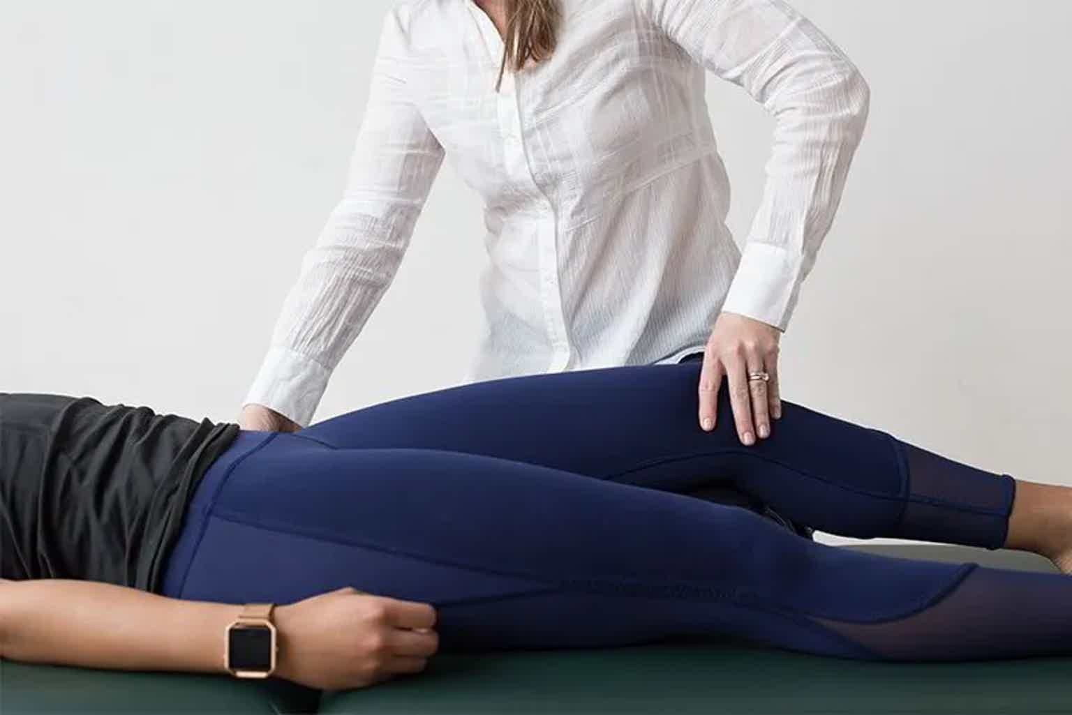 physiotherapy being performed on knee
