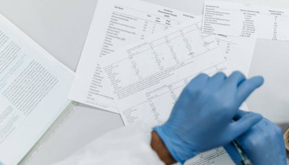 Functional testing lab report showing hormone, blood chemistry, and food sensitivity results.