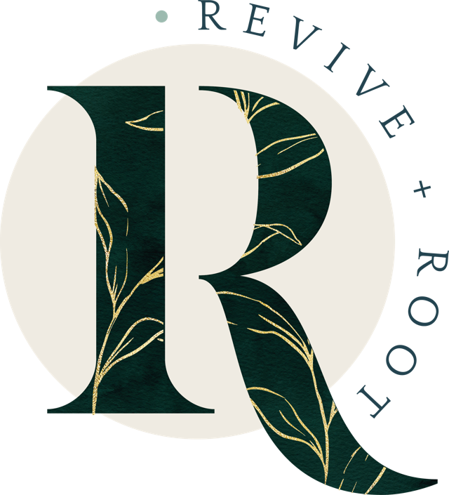 Stylized plant with gradient orange to pink leaves and olive-green stem on black background.