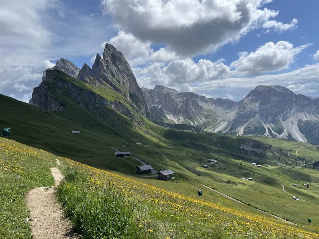 Jen Cherewaty RAc, RTCMP hiking in the Dolomites, Italy