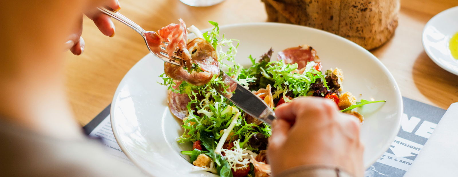 person eating food