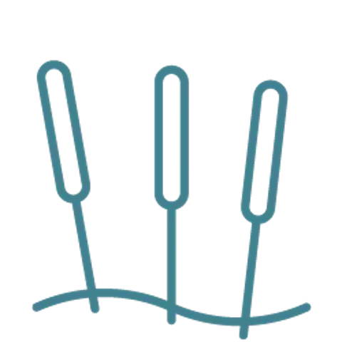 Three vertical teal pushpins on a dark background, connected by a curved wavy line at the bottom.