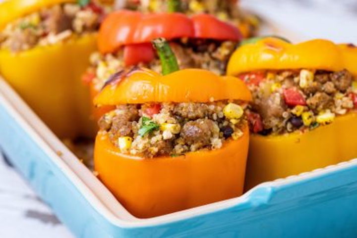 Slow cooker stuffed peppers