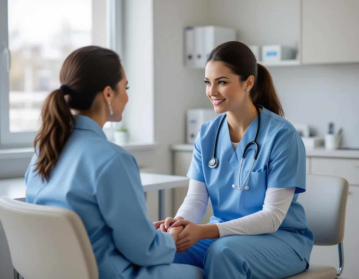 Compassionate physiotherapist consultation