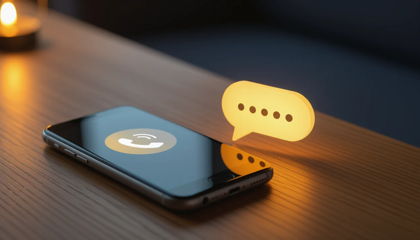 A smartphone with a missed call and an automatic text-back message
