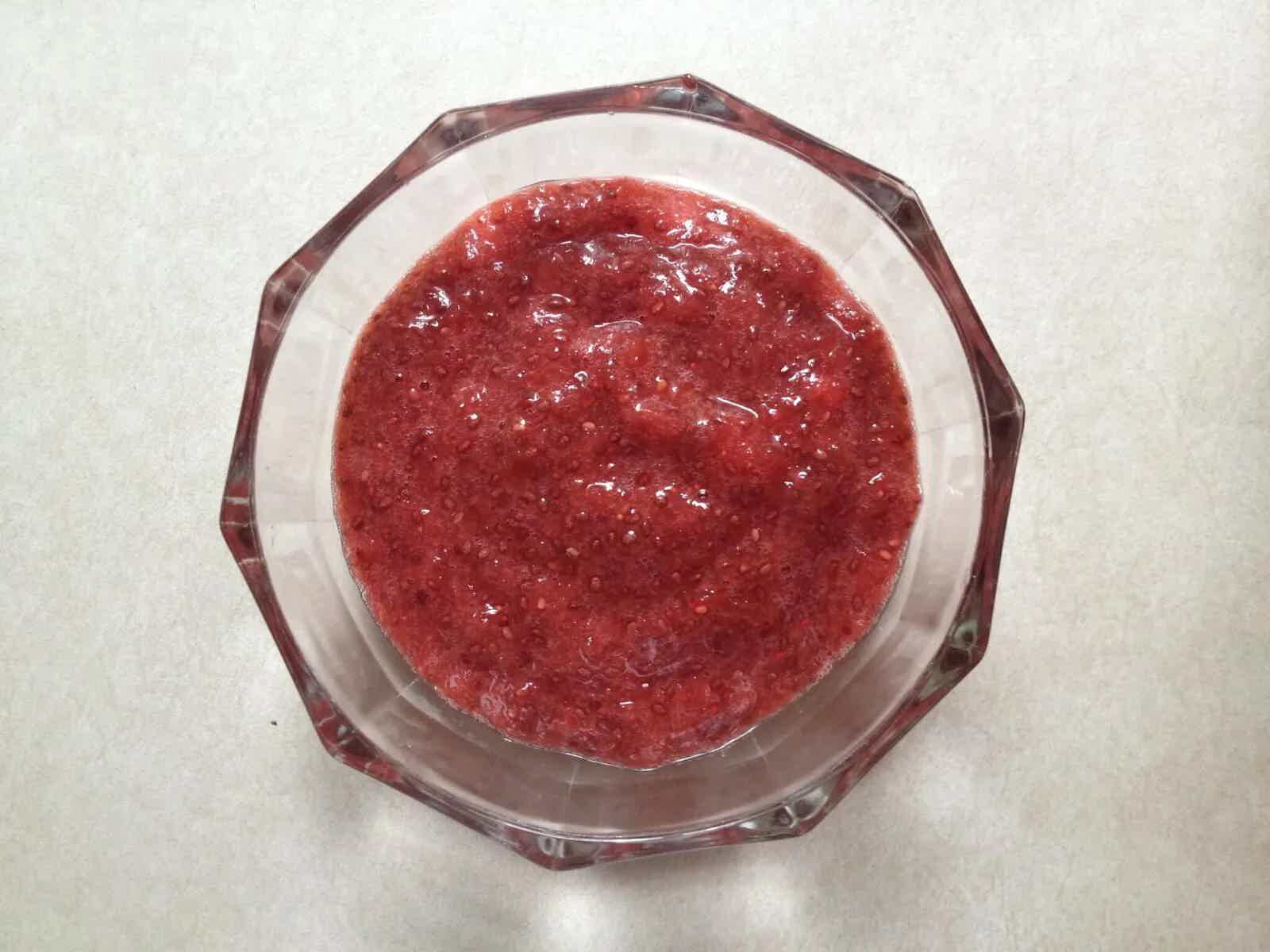 Strawberry-Rhubarb Chia Seed Jam