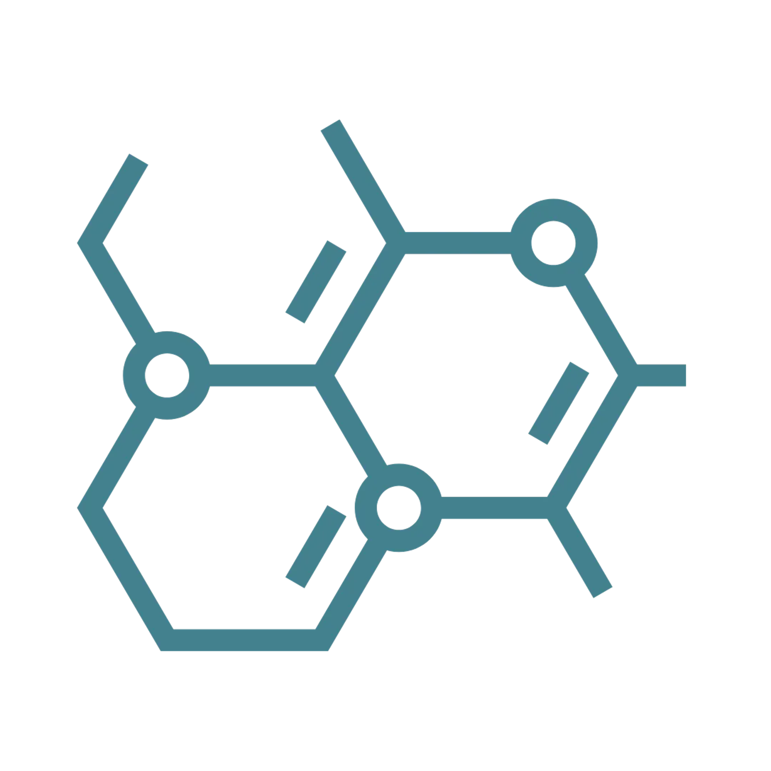 Abstract network graph with connected nodes and angular line segments on a dark background