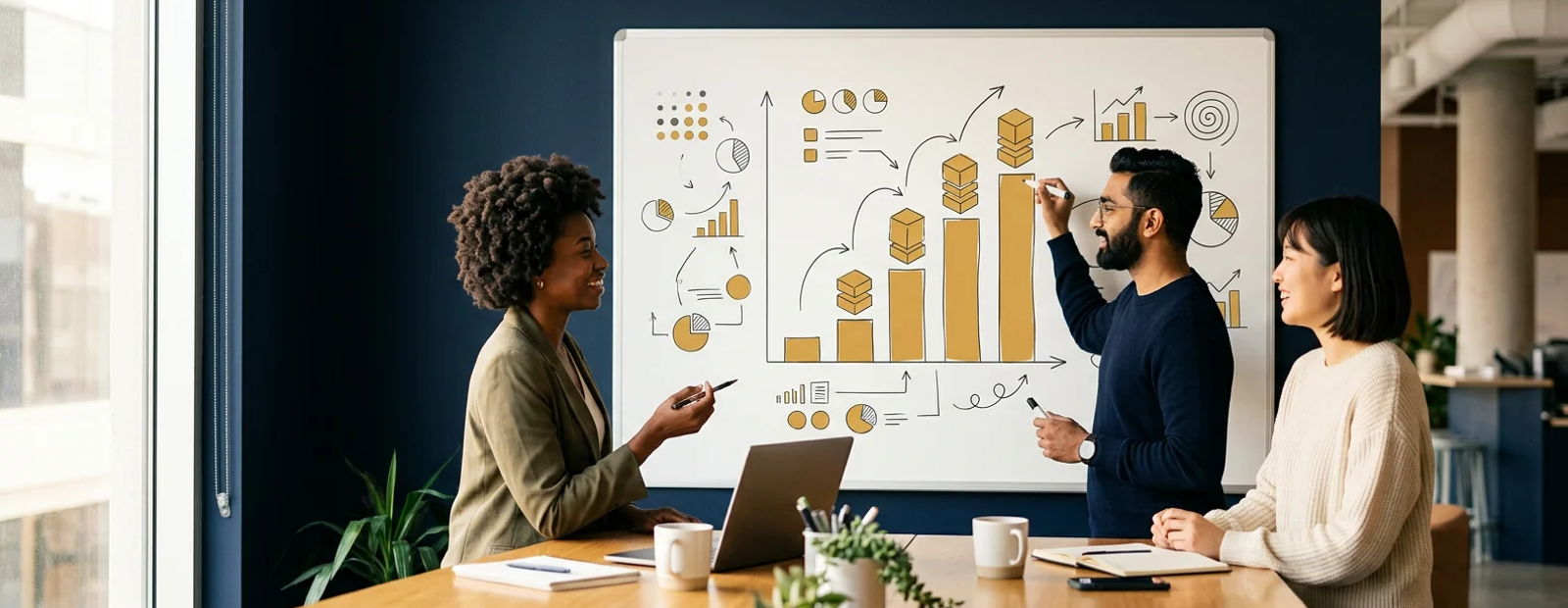 A small agency team planning a recurring-revenue product offer