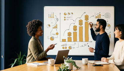 A small agency team planning a recurring-revenue product offer