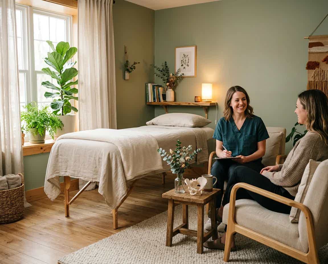 Compassionate pelvic floor physiotherapy clinical space