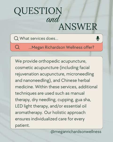 The question everyone asks 👇

We specialize in orthopedic acupuncture to get you out of pain, cosme...