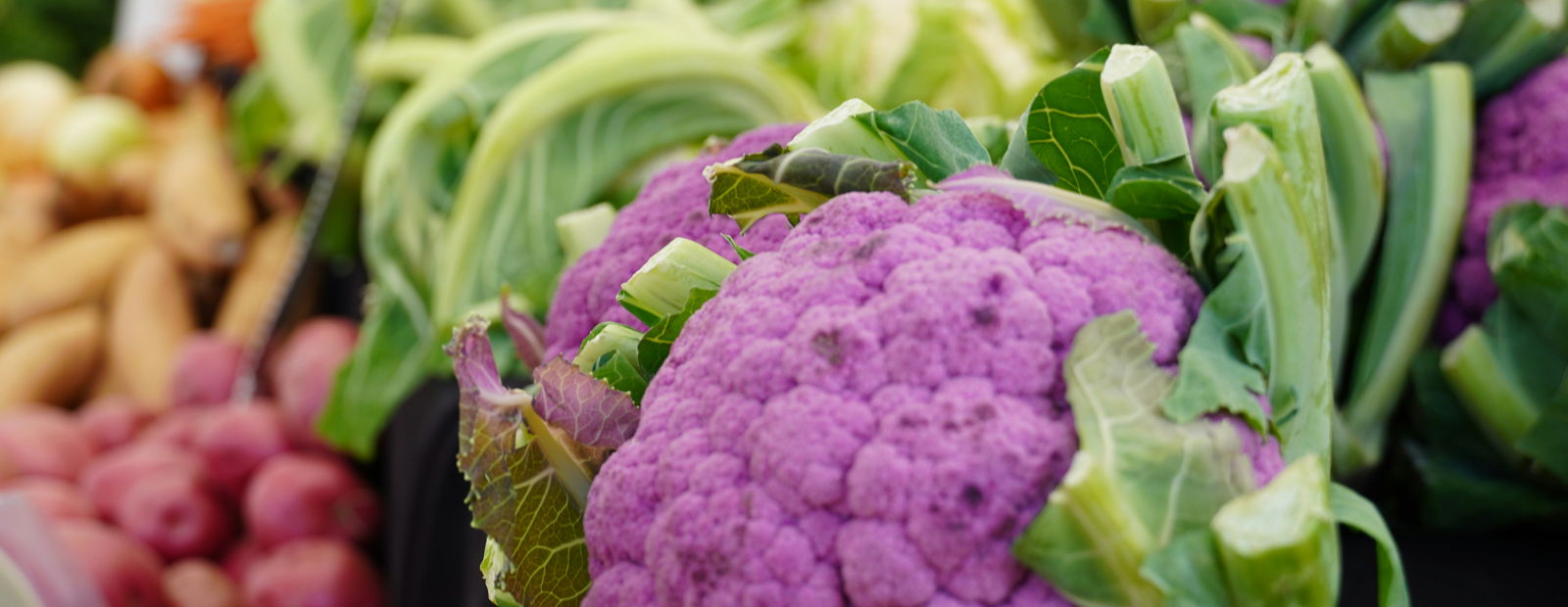 purple and green vegetable on brown wooden table